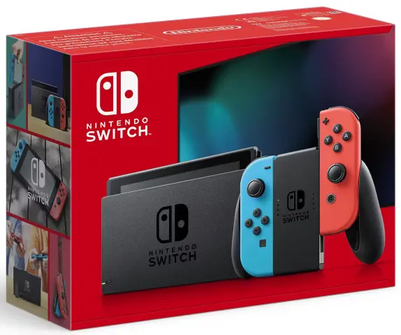 Nintendo Switch with Neon Red and Blue Joy-Con - 2019 Version kaas